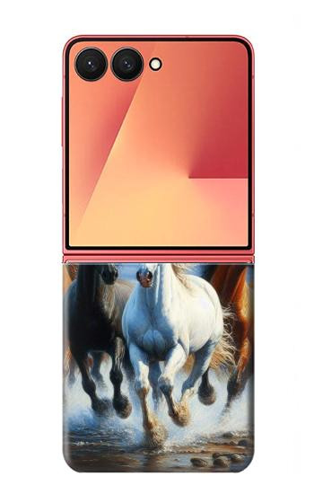 S3996 Horse Running Hülle Schutzhülle Taschen für Samsung Galaxy Z Flip 7