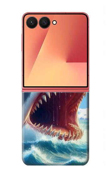 S4004 Oil Color Painting Giant Shark.jpeg Hülle Schutzhülle Taschen für Samsung Galaxy Z Flip 7