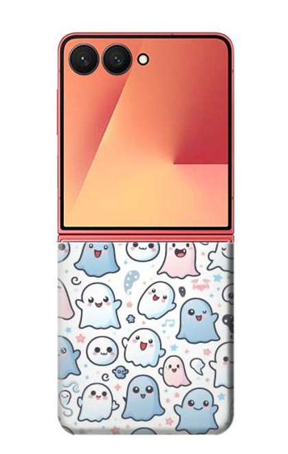 S4013 Seamless Cute Ghost Pattern Hülle Schutzhülle Taschen für Samsung Galaxy Z Flip 7