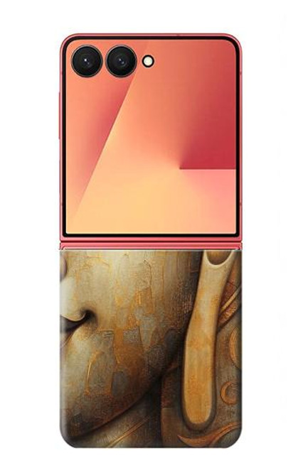 S4022 Vintage Buddha Face Golden Style Hülle Schutzhülle Taschen für Samsung Galaxy Z Flip 7