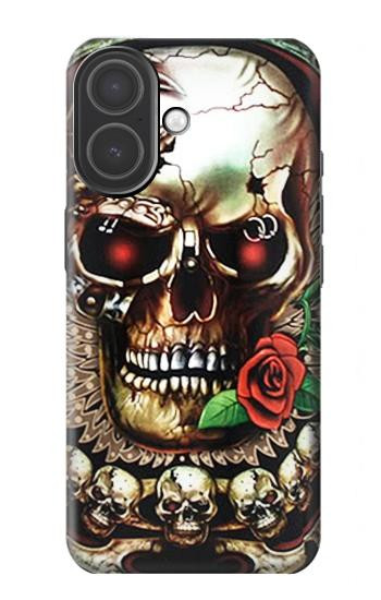 S0753 Skull Wing Rose Punk Hülle Schutzhülle Taschen für iPhone 17