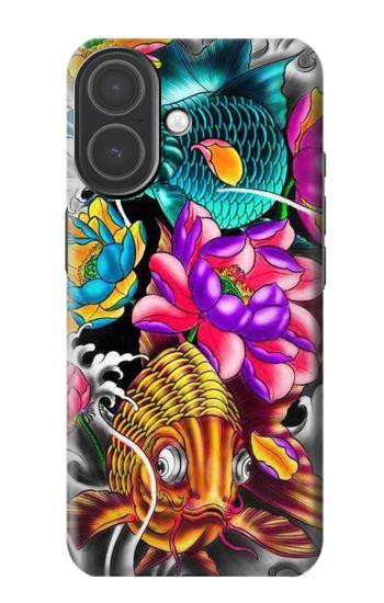 S1630 Fish Japanese Oriental Tattoo Hülle Schutzhülle Taschen für iPhone 17