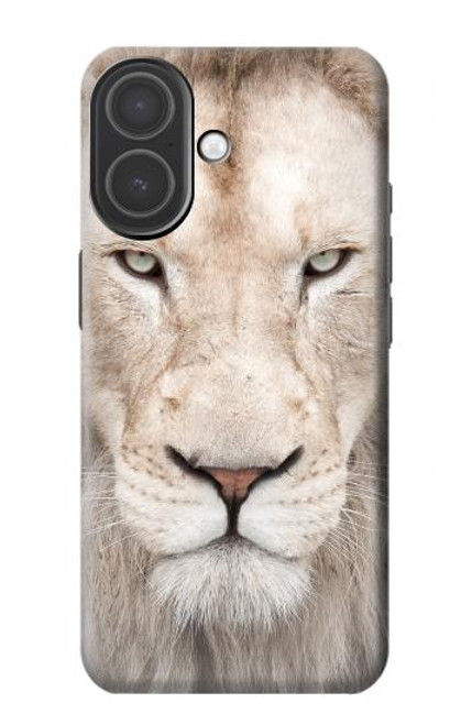 S2399 White Lion Face Hülle Schutzhülle Taschen für iPhone 17