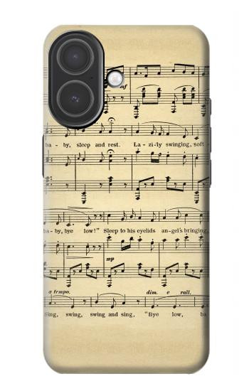 S2504 Vintage Music Sheet Hülle Schutzhülle Taschen für iPhone 17