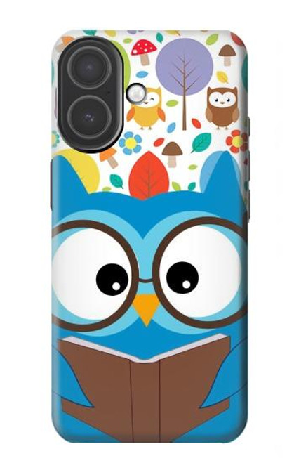 S2521 Cute Nerd Owl Cartoon Hülle Schutzhülle Taschen für iPhone 17