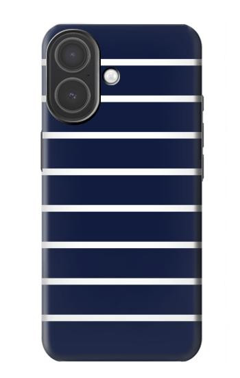 S2767 Navy White Striped Hülle Schutzhülle Taschen für iPhone 17