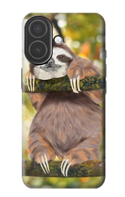 S3138 Cute Baby Sloth Paint Hülle Schutzhülle Taschen für iPhone 17