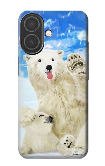 S3794 Arctic Polar Bear and Seal Paint Hülle Schutzhülle Taschen für iPhone 17