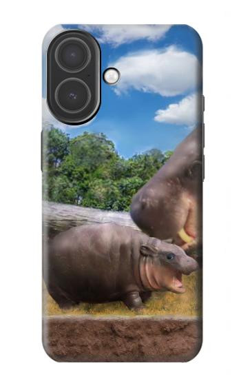 S4031 Baby Hippo Hippopotamus Family Hülle Schutzhülle Taschen für iPhone 17