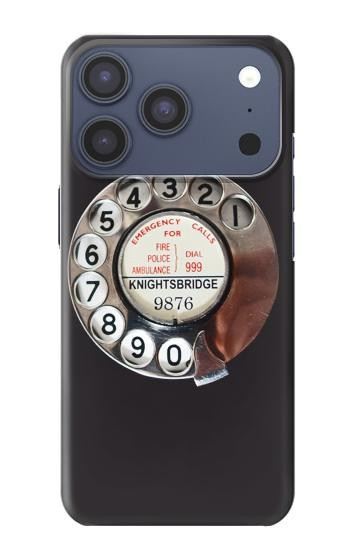 S0059 Retro Rotary Phone Dial On Hülle Schutzhülle Taschen für iPhone 17 Pro, 18 Pro