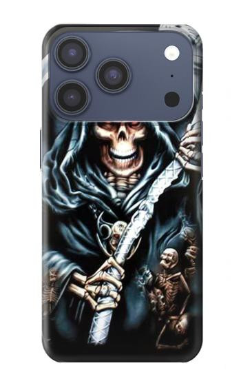 S0295 Grim Reaper Hülle Schutzhülle Taschen für iPhone 17 Pro, 18 Pro