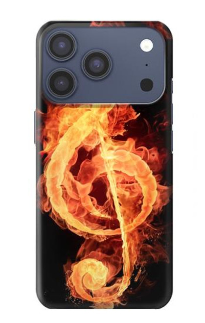 S0493 Music Note Burn Hülle Schutzhülle Taschen für iPhone 17 Pro