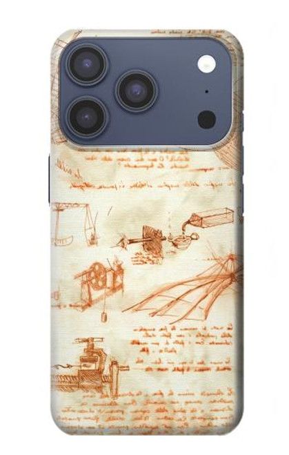 S0566 Technical Drawing Da Vinci Hülle Schutzhülle Taschen für iPhone 17 Pro
