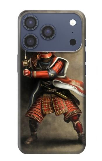 S0796 Japan Red Samurai Hülle Schutzhülle Taschen für iPhone 17 Pro, 18 Pro
