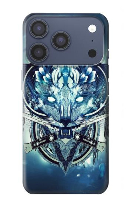 S1135 Wolf with knives Rock Hülle Schutzhülle Taschen für iPhone 17 Pro
