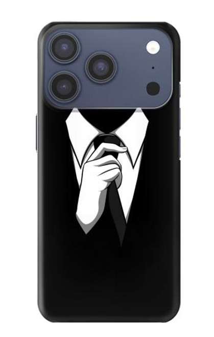 S1591 Anonymous Man in Black Suit Hülle Schutzhülle Taschen für iPhone 17 Pro
