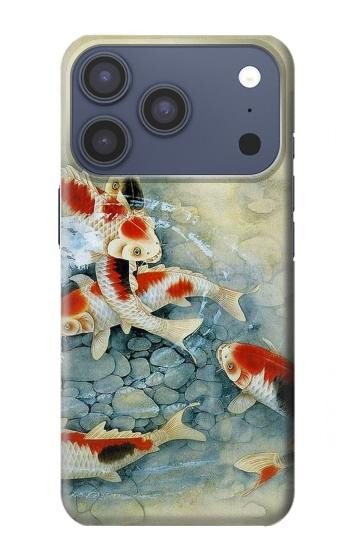 S1654 Koi Carp Fish Art Painting Hülle Schutzhülle Taschen für iPhone 17 Pro, 18 Pro