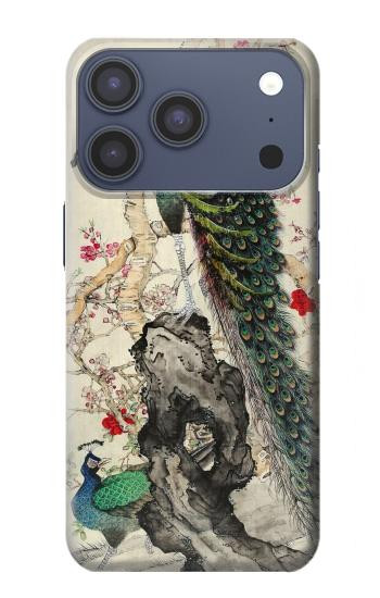 S2086 Peacock Painting Hülle Schutzhülle Taschen für iPhone 17 Pro, 18 Pro