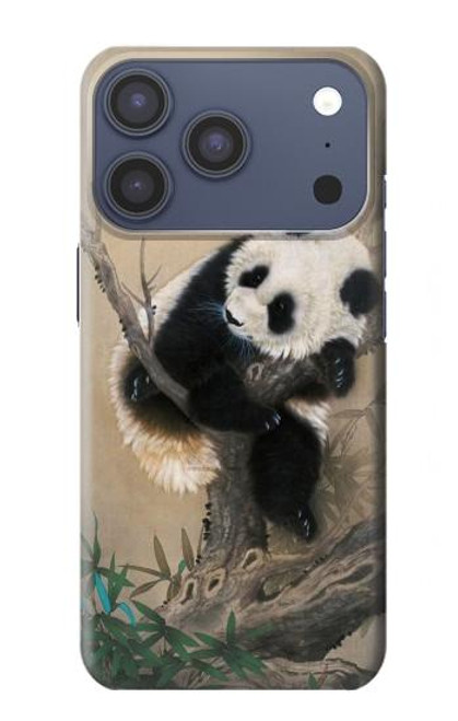 S2210 Panda Fluffy Art Painting Hülle Schutzhülle Taschen für iPhone 17 Pro