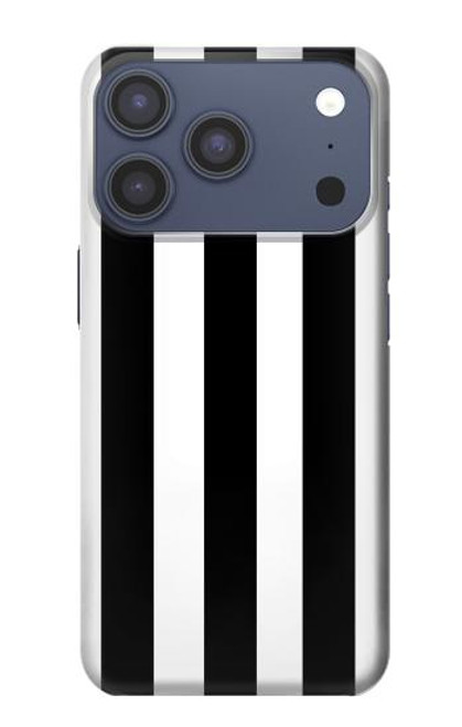 S2297 Black and White Vertical Stripes Hülle Schutzhülle Taschen für iPhone 17 Pro