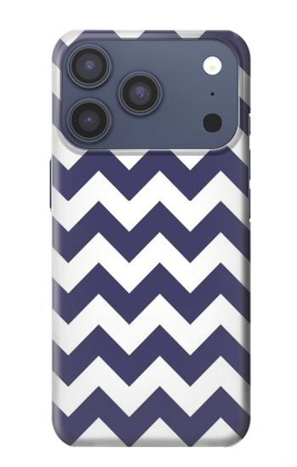 S2345 Navy Blue Shavron Zig Zag Pattern Hülle Schutzhülle Taschen für iPhone 17 Pro