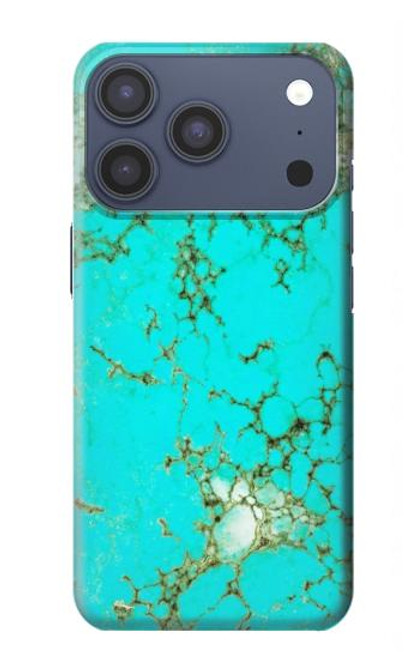 S2377 Turquoise Gemstone Texture Graphic Printed Hülle Schutzhülle Taschen für iPhone 17 Pro