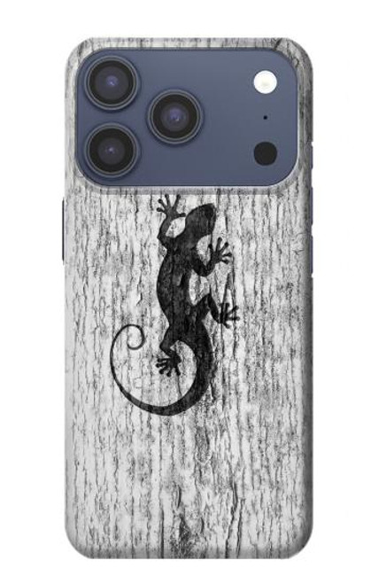 S2446 Gecko Wood Graphic Printed Hülle Schutzhülle Taschen für iPhone 17 Pro