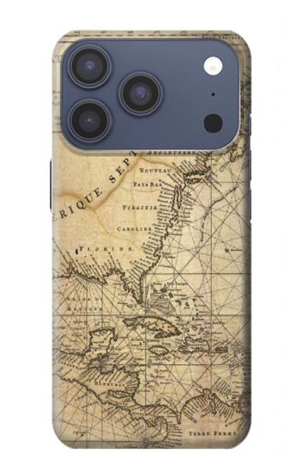 S2506 Exploration North America Map Hülle Schutzhülle Taschen für iPhone 17 Pro