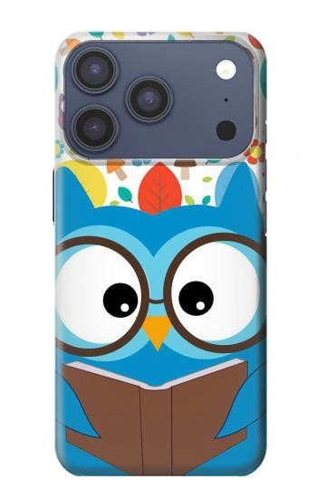 S2521 Cute Nerd Owl Cartoon Hülle Schutzhülle Taschen für iPhone 17 Pro