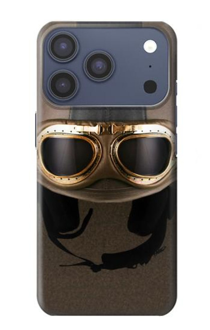 S2645 Vintage Brown Goggles Motorcycle Helmet Hülle Schutzhülle Taschen für iPhone 17 Pro