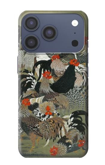 S2699 Ito Jakuchu Rooster Hülle Schutzhülle Taschen für iPhone 17 Pro, 18 Pro