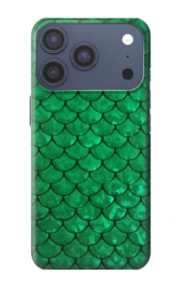 S2704 Green Fish Scale Pattern Graphic Hülle Schutzhülle Taschen für iPhone 17 Pro, 18 Pro