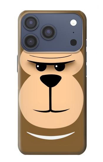S2721 Cute Grumpy Monkey Cartoon Hülle Schutzhülle Taschen für iPhone 17 Pro, 18 Pro