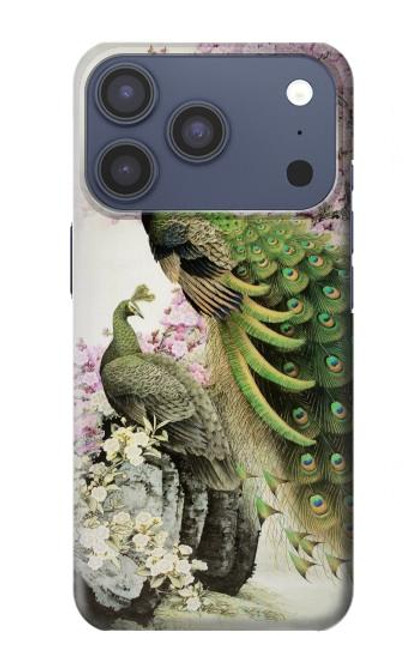 S2773 Peacock Chinese Brush Painting Hülle Schutzhülle Taschen für iPhone 17 Pro