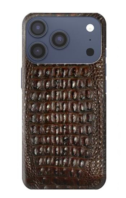 S2850 Brown Skin Alligator Graphic Printed Hülle Schutzhülle Taschen für iPhone 17 Pro