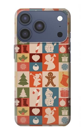 S2854 Cute Xmas Pattern Hülle Schutzhülle Taschen für iPhone 17 Pro, 18 Pro