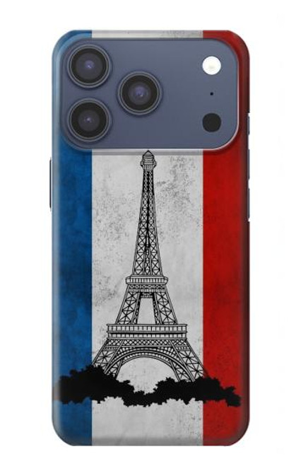 S2859 Vintage France Flag Eiffel Tower Hülle Schutzhülle Taschen für iPhone 17 Pro