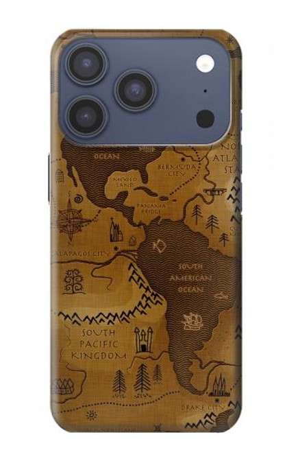 S2861 Antique World Map Hülle Schutzhülle Taschen für iPhone 17 Pro