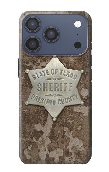S2868 Texas Presidio County Sheriff Badge Hülle Schutzhülle Taschen für iPhone 17 Pro, 18 Pro