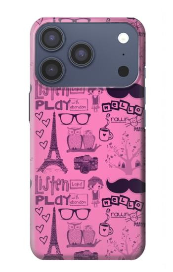 S2885 Paris Pink Hülle Schutzhülle Taschen für iPhone 17 Pro, 18 Pro