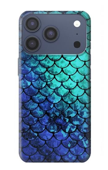 S3047 Green Mermaid Fish Scale Hülle Schutzhülle Taschen für iPhone 17 Pro, 18 Pro