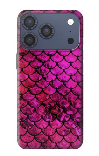 S3051 Pink Mermaid Fish Scale Hülle Schutzhülle Taschen für iPhone 17 Pro, 18 Pro