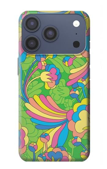 S3273 Flower Line Art Pattern Hülle Schutzhülle Taschen für iPhone 17 Pro, 18 Pro