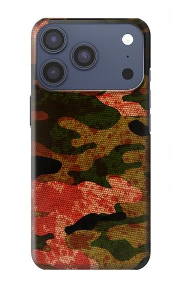 S3393 Camouflage Blood Splatter Hülle Schutzhülle Taschen für iPhone 17 Pro, 18 Pro