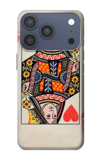 S3429 Queen Hearts Card Hülle Schutzhülle Taschen für iPhone 17 Pro, 18 Pro