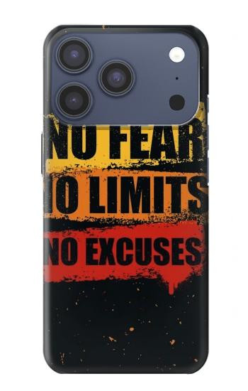 S3492 No Fear Limits Excuses Hülle Schutzhülle Taschen für iPhone 17 Pro