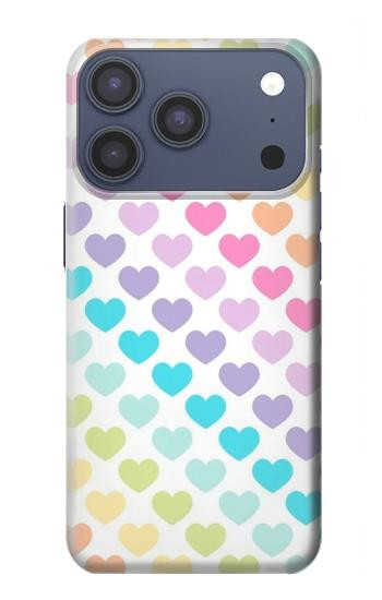S3499 Colorful Heart Pattern Hülle Schutzhülle Taschen für iPhone 17 Pro, 18 Pro