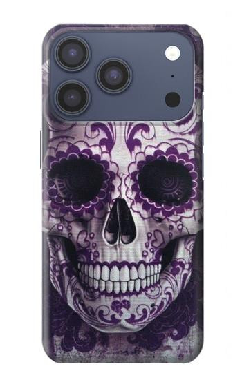 S3582 Purple Sugar Skull Hülle Schutzhülle Taschen für iPhone 17 Pro, 18 Pro