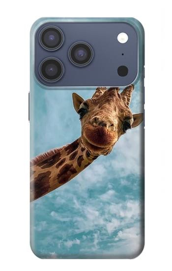 S3680 Cute Smile Giraffe Hülle Schutzhülle Taschen für iPhone 17 Pro, 18 Pro