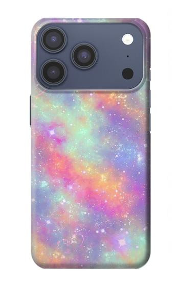 S3706 Pastel Rainbow Galaxy Pink Sky Hülle Schutzhülle Taschen für iPhone 17 Pro, 18 Pro